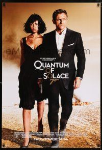 6k533 QUANTUM OF SOLACE advance DS 1sh '08 Daniel Craig as James Bond + sexy Olga Kurylenko!