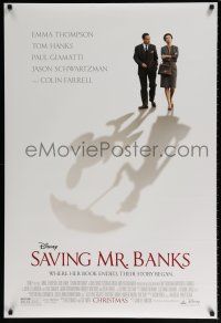 6k590 SAVING MR. BANKS advance DS 1sh '13 Emma Thompson as Travers & Tom Hanks as Disney!