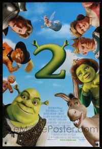 6k614 SHREK 2 DS 1sh '04 computer animated fairy tale characters!