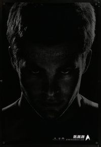 6k669 STAR TREK teaser DS 1sh '09 close-up of Chris Pine as Captain Kirk!