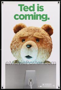 6k719 TED wilding 1sh '12 Mark Wahlberg, Mila Kunis, image of teddy bear using Mac, rare wilding!