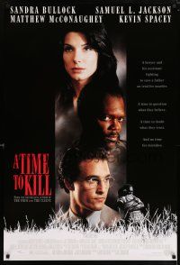 6k746 TIME TO KILL DS 1sh '96 Matthew McConaughey, Sandra Bullock, Samuel L. Jackson!