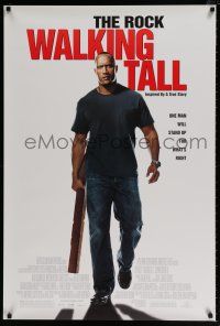 6k810 WALKING TALL 1sh '04 The Rock, Johnny Knoxville, based on the true story of Buford Pusser!