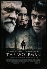 6k836 WOLFMAN DS 1sh '10 Benicio Del Toro, Anthony Hopkins, Emily Blunt & Hugo Weaving!