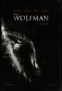 6k837 WOLFMAN teaser DS 1sh '10 cool image of Benicio Del Toro as monster in title role!