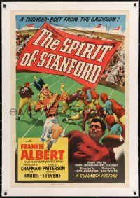 6m137 SPIRIT OF STANFORD linen 1sh '42 All-American football quarterback Frankie Albert, cool art!