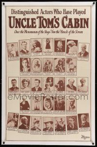 6m155 UNCLE TOM'S CABIN linen 1sh '27 distinguished actors who have played in this classic story!