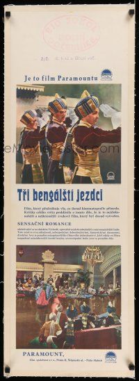 6p063 LIVES OF A BENGAL LANCER linen Czech 12x38 '35 different images of Gary Cooper in India!