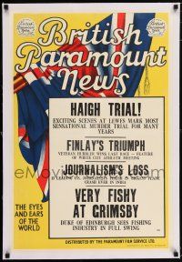6p029 BRITISH PARAMOUNT NEWS linen #1919 English double crown '49 Haigh Trial, Journalism's Loss!