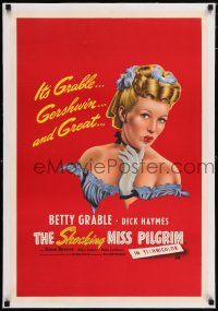 6p025 SHOCKING MISS PILGRIM linen English double crown '46 different art of sexy Betty Grable!
