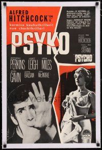 6p047 PSYCHO linen Finnish '60 sexy half-dressed Janet Leigh, Anthony Perkins, Alfred Hitchcock!