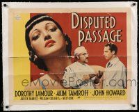 6p007 DISPUTED PASSAGE linen style B 1/2sh '39 Chinese Dorothy Lamour Akim Tamiroff & John Howard!