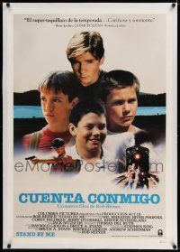 6p083 STAND BY ME linen Spanish '86 River Phoenix, Corey Feldman, Jerry O'Connell, Wil Wheaton!