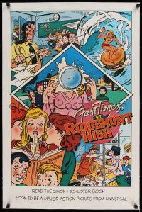 6p006 FAST TIMES AT RIDGEMONT HIGH linen 21x33 special '82 high school classic, Rod Dyer comic art!