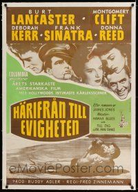 6p076 FROM HERE TO ETERNITY linen Swedish R60s Lancaster, Kerr, Sinatra, Reed, Clift, different!