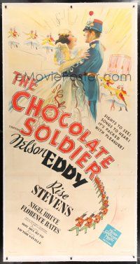 6r026 CHOCOLATE SOLDIER linen style B 3sh '41 stone litho of Nelson Eddy singing to Rise Stevens!