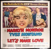 6r010 LET'S MAKE LOVE linen 6sh '60 three images of super sexy Marilyn Monroe & Yves Montand!