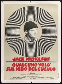 6r149 ONE FLEW OVER THE CUCKOO'S NEST linen Italian 1p '76 Jack Nicholson, Milos Forman classic!