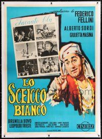 6r166 WHITE SHEIK linen Italian 1p R61 Federico Fellini's Lo Sceicco Bianco, art of Alberto Sordi!