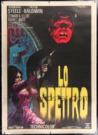 6r112 GHOST linen Italian 2p '64 Barbara Steele, completely different horror art by De Seta!