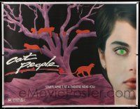 6r006 CAT PEOPLE linen subway poster '82 sexy Nastassja Kinski becomes something less than human!