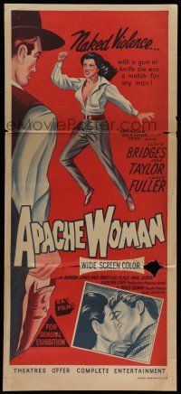 6s771 APACHE WOMAN Aust daybill R50s Lloyd Bridges & Native American half-breed Joan Taylor!