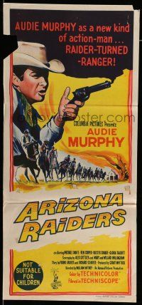 6s773 ARIZONA RAIDERS Aust daybill '65 action-man Audie Murphy as Raider-Turned-Ranger!