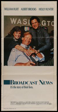 6s786 BROADCAST NEWS Aust daybill '87 news team William Hurt, Holly Hunter & Albert Brooks!