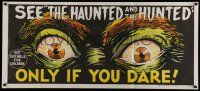 6s816 DEMENTIA 13 teaser Aust daybill '63 Coppola, The Haunted & the Hunted, creepy eyes art!