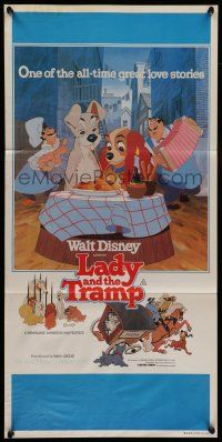 6s873 LADY & THE TRAMP Aust daybill R80s Walt Disney romantic canine dog classic cartoon!