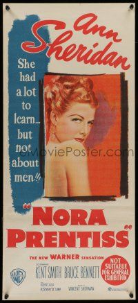6s904 NORA PRENTISS Aust daybill '47 loving sexy Ann Sheridan once is once too often!