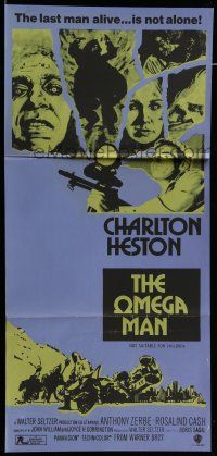 6s909 OMEGA MAN Aust daybill '71 Charlton Heston is the last man alive, and he's not alone!