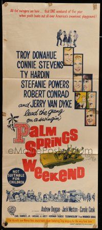 6s916 PALM SPRINGS WEEKEND Aust daybill '63 Troy Donahue, Stevens, teen swingers in California!