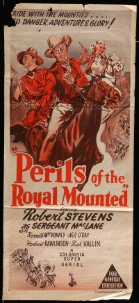 6s921 PERILS OF THE ROYAL MOUNTED Aust daybill R50s RCMP serial, The Mountie Gets His Man!