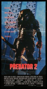 6s924 PREDATOR 2 Aust daybill '90 Danny Glover, Gary Busey, cool sci-fi sequel!