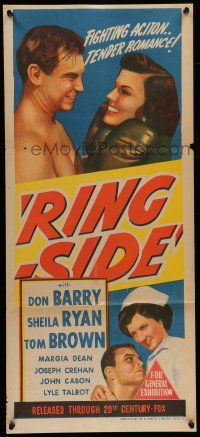 6s937 RINGSIDE Aust daybill '49 different art of Sheila Ryan, Tom Brown, Don Red Barry!