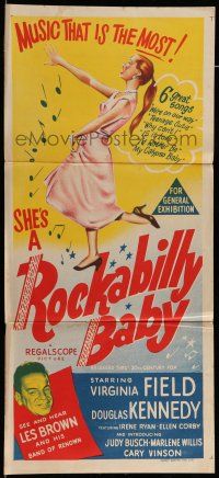 6s939 ROCKABILLY BABY Aust daybill '57 Judy Busch's mother was a showgirl, Les Brown and his band!
