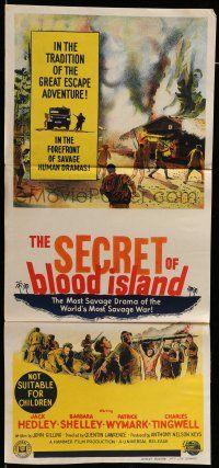 6s945 SECRET OF BLOOD ISLAND Aust daybill '65 in the tradition of the great escape adventure!
