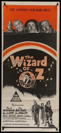 6s990 WIZARD OF OZ orange style Aust daybill R70s Victor Fleming, Judy Garland all-time classic!