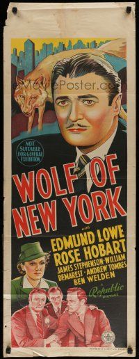 6s992 WOLF OF NEW YORK long Aust daybill '40 Lowe goes from shyster lawyer to D.A. & stops fraud!