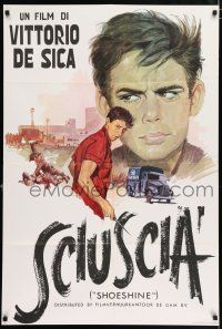 6s001 SHOESHINE English 1sh R60s Vittorio De Sica's classic Sciuscia, different art!