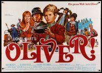 6s431 OLIVER German 33x47 '68 Charles Dickens, Mark Lester, Shani Wallis, directed by Carol Reed!