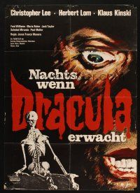 6s529 COUNT DRACULA German '70 Jesus Franco, Christopher Lee as most infamous vampire, horror!