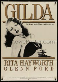 6s563 GILDA German R88 close-up of sexy Rita Hayworth reclining & smoking!
