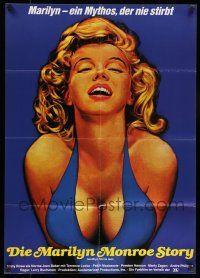 6s572 GOODBYE NORMA JEAN German '76 Misty Rowe, great close up art of sexiest Marilyn Monroe!