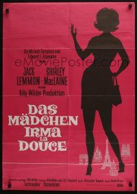 6s583 IRMA LA DOUCE German '63 Billy Wilder, Jack Lemmon, great art of Shirley MacLaine!