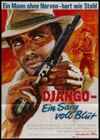 6s618 MOMENT TO KILL German '68 spaghetti western, cool artwork of Hilton and revolver!