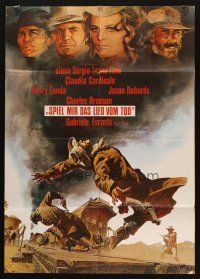 6s633 ONCE UPON A TIME IN THE WEST German R78 Leone, art of Cardinale, Fonda, Bronson & Robards!