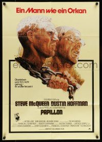 6s636 PAPILLON German R70s great art of prisoners Steve McQueen & Dustin Hoffman by Tom Jung!