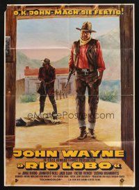 6s645 RIO LOBO German '71 Howard Hawks, Give 'em Hell, John Wayne, great cowboy image!